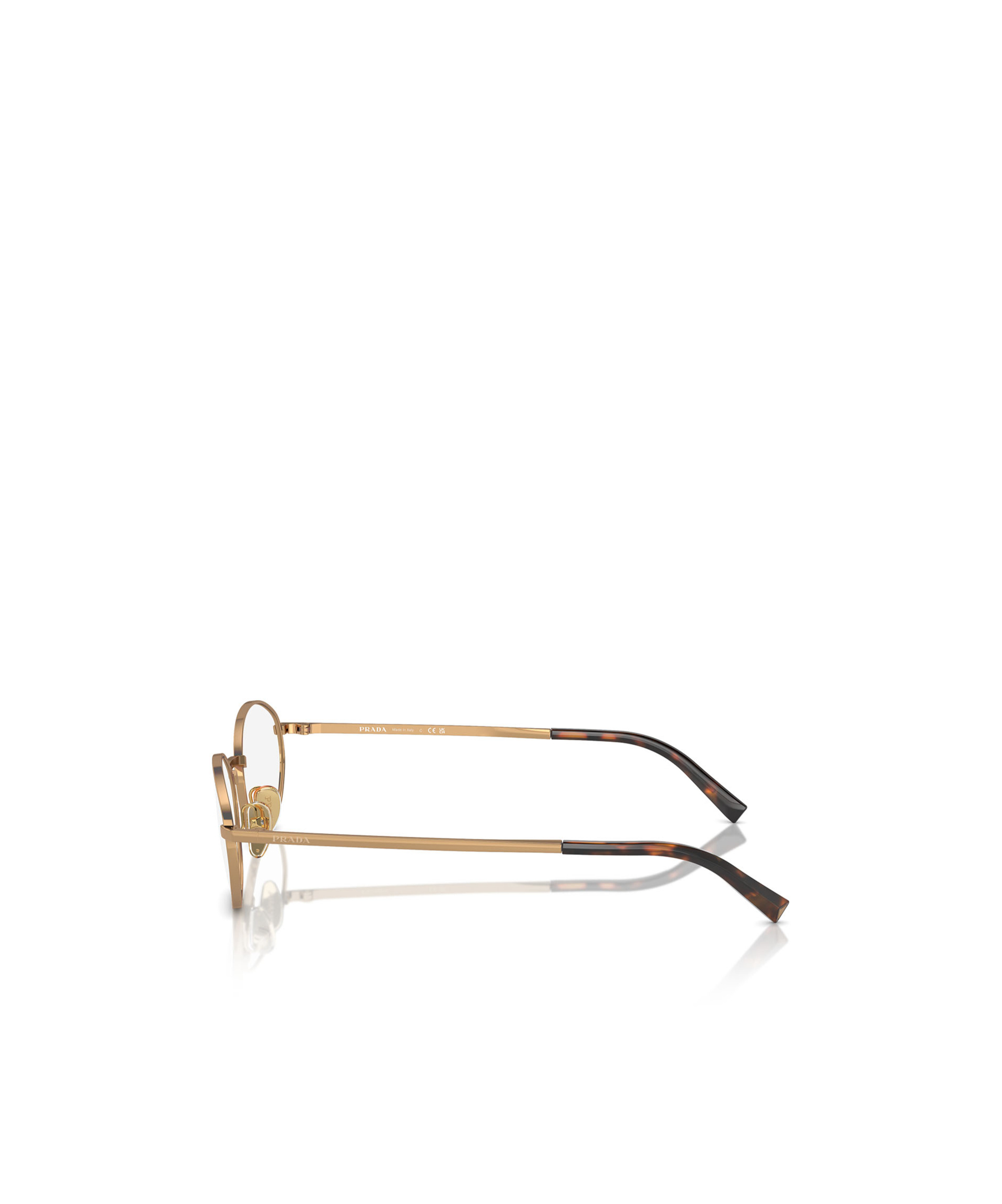 Prada Eyewear Round Frame Glasses In Nude