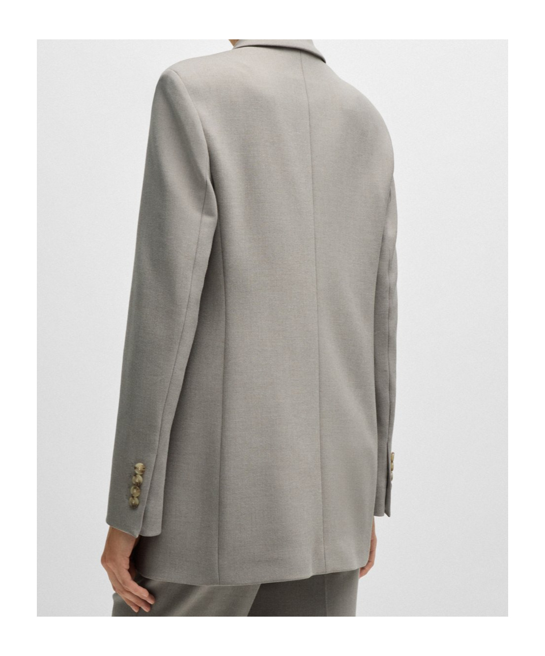 Hugo Boss Regular-fit Jacket With Double-breasted Closure In Gray