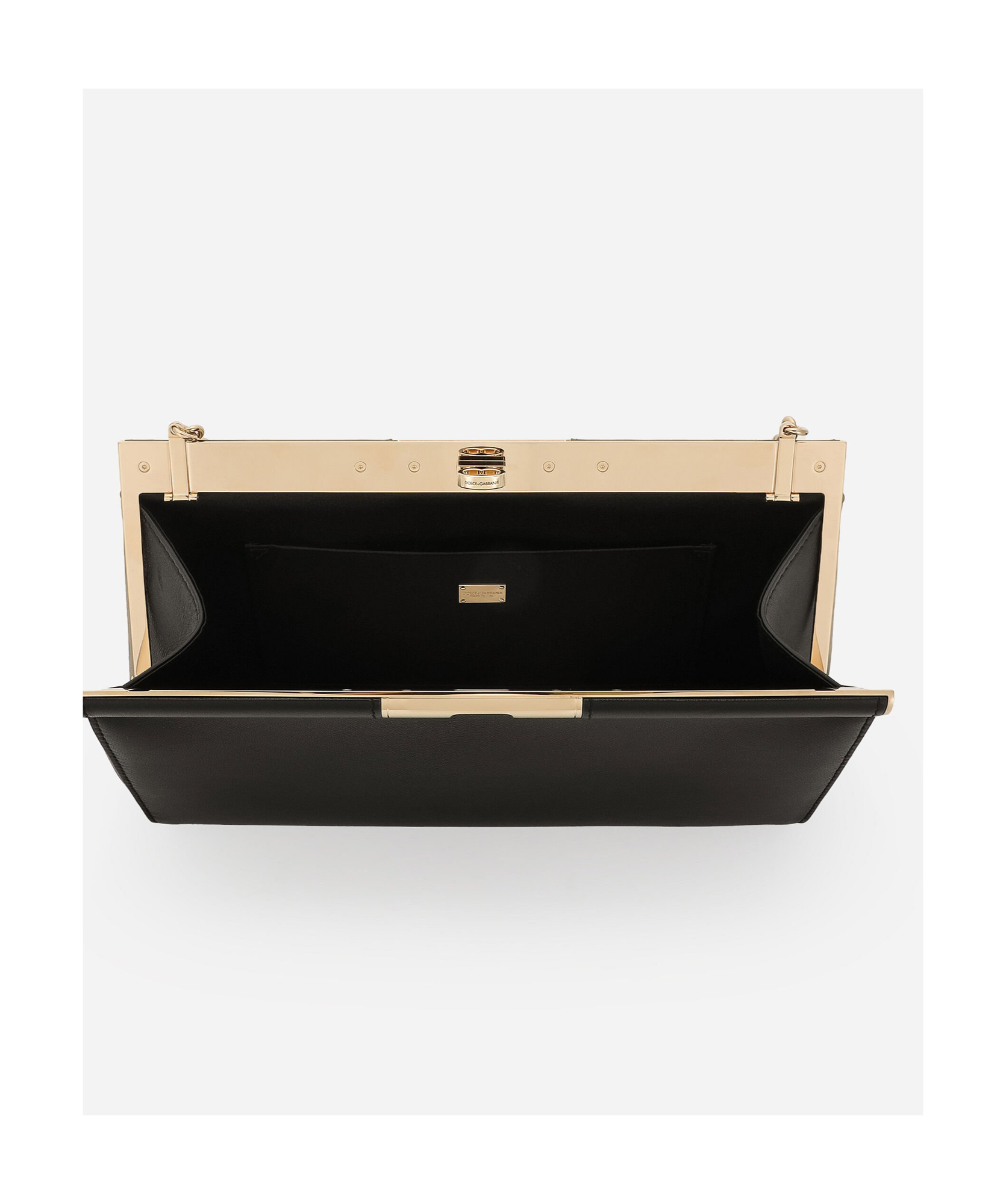 Dolce & Gabbana Marlene Small Satin Shoulder Bag In Black