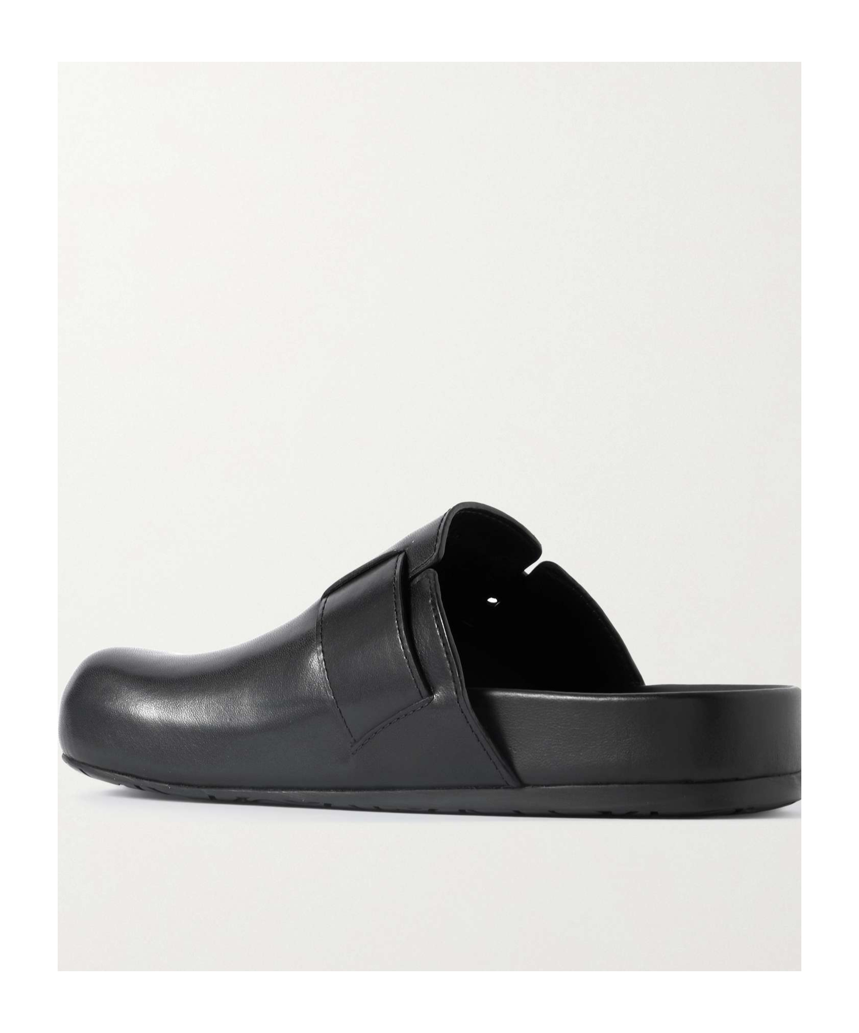 Loewe Ease Buckle Leather Clogs In Black