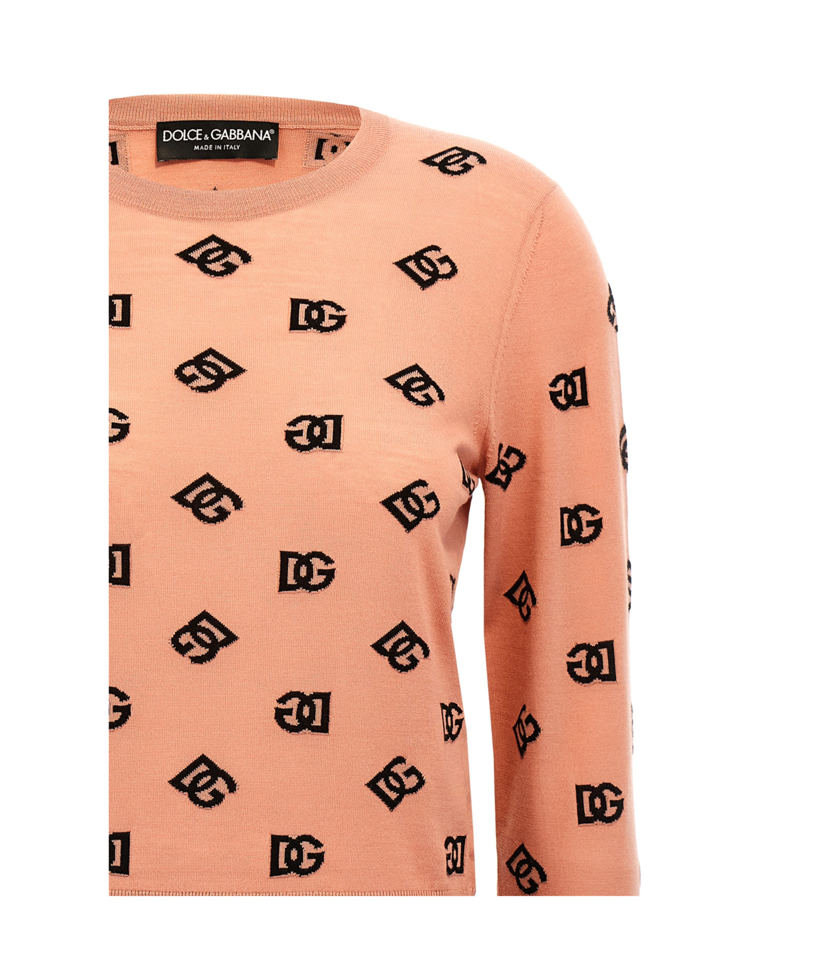 Dolce & Gabbana Logo Sweater Sweaters And Cardigans Pink In Pink