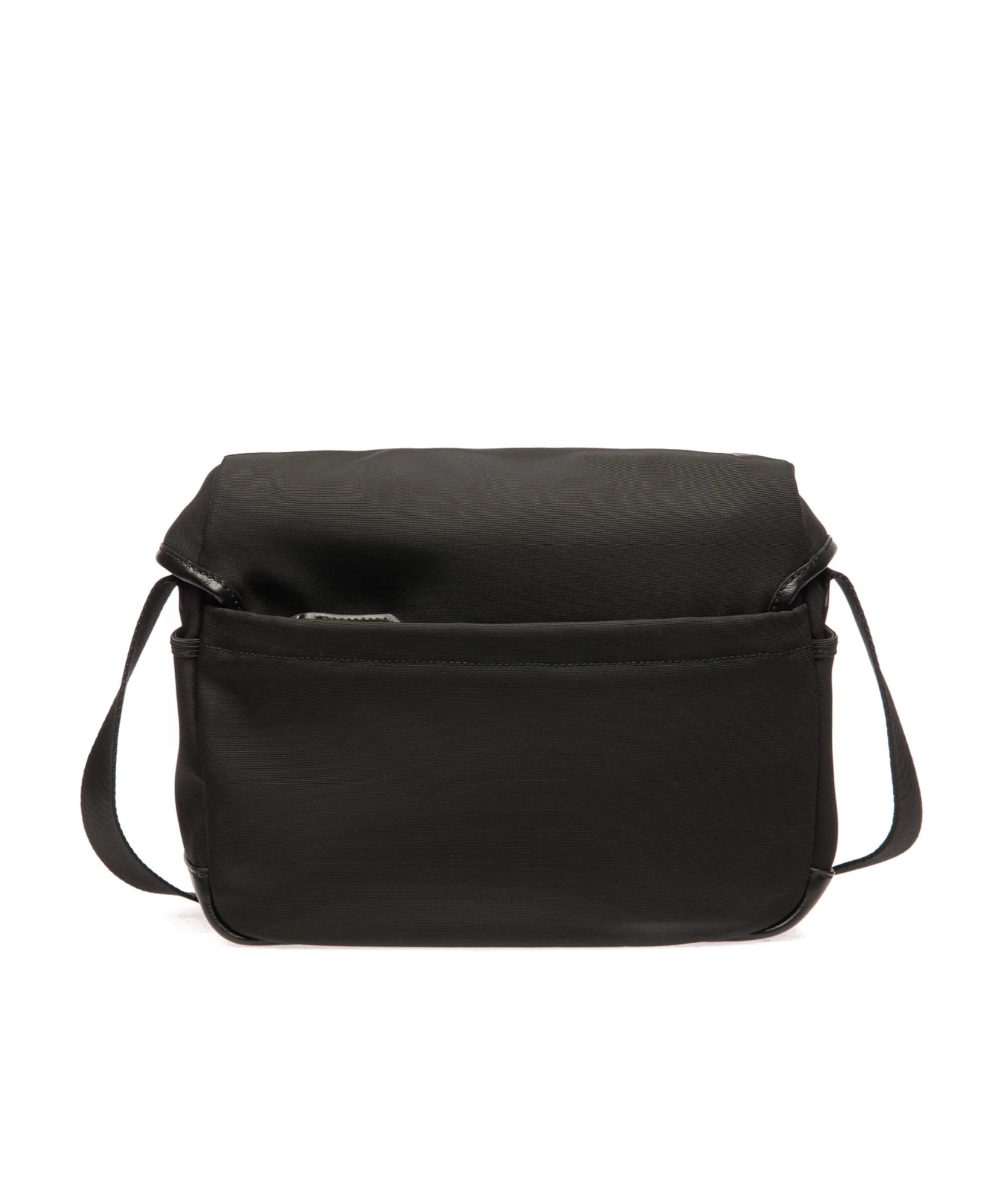 Bally Stripe-detail Canvas Messenger Bag In Black