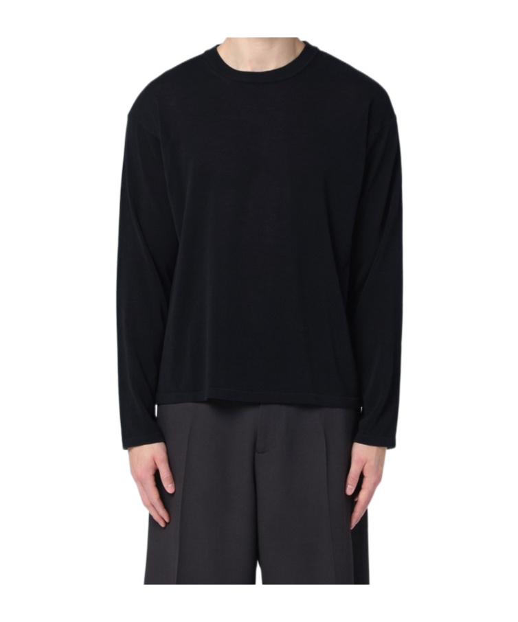 Roberto Collina Long-sleeve Crew-neck T-shirt In Blue