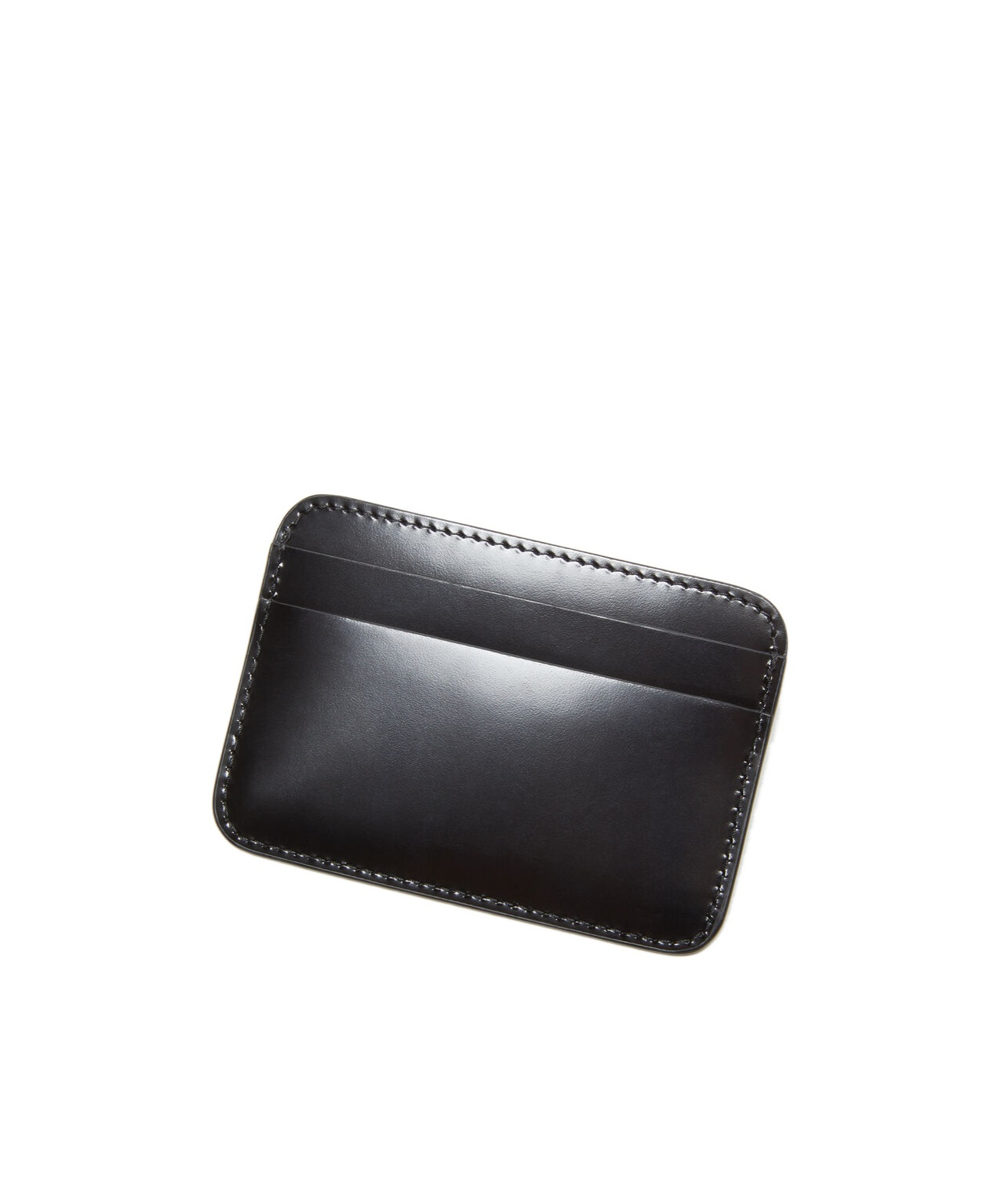 Acne Studios Aroundy Leather Card Holder In Black
