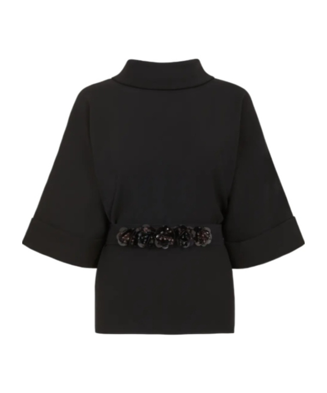 P.a.r.o.s.h Embroidered Blouse In Black