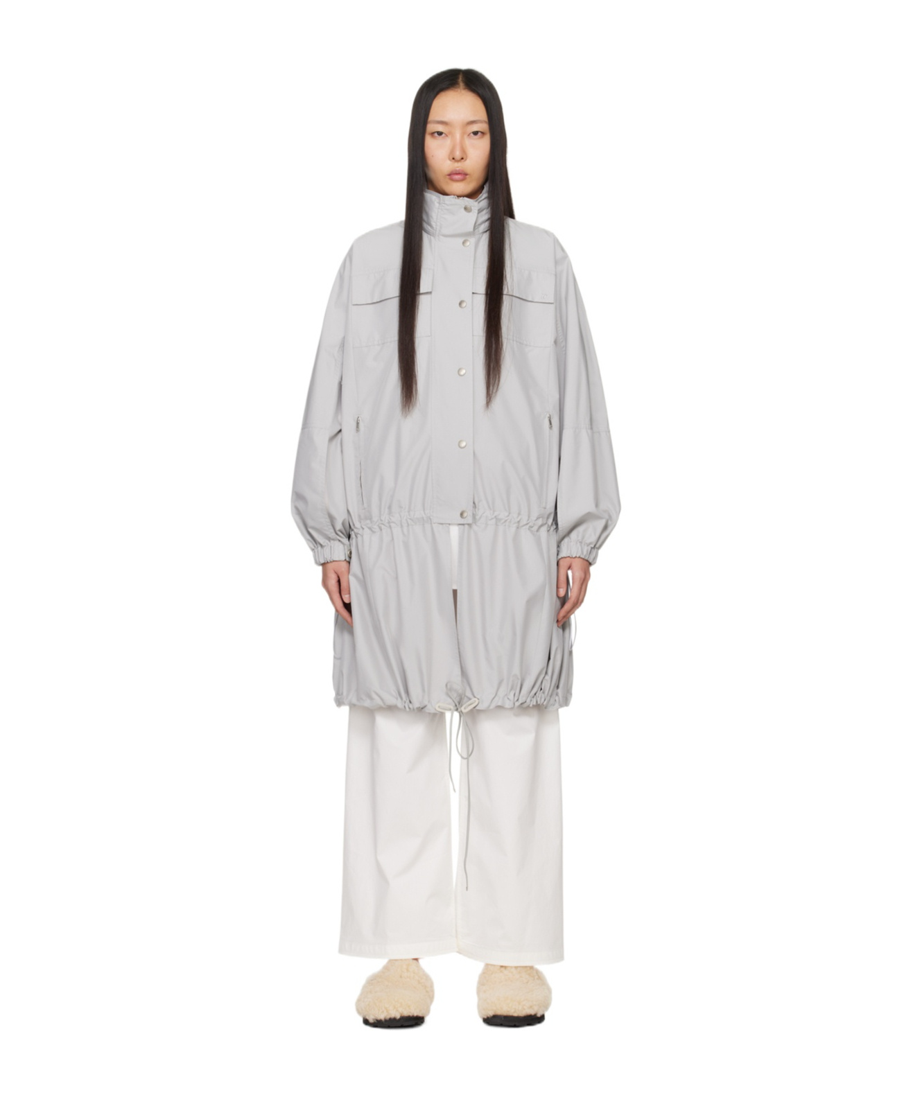 Low Classic Utility Long-sleeved Windbreaker In White