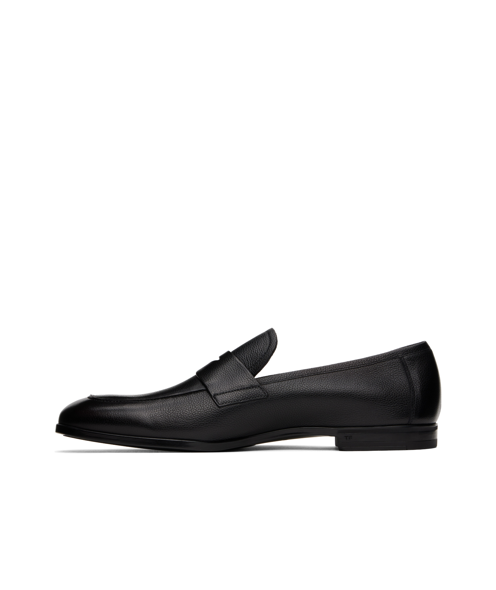 Tom Ford Supple Grain Leather Sean Penny Loafers In Black