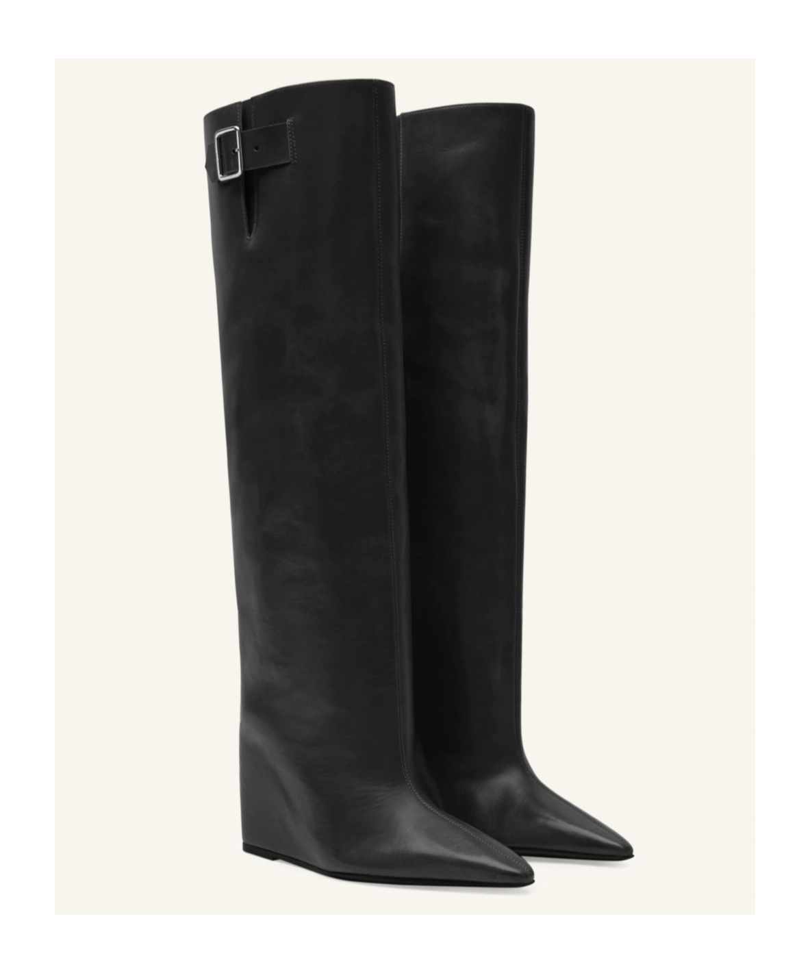 Shop Courrèges Astro Leather Boots In Black
