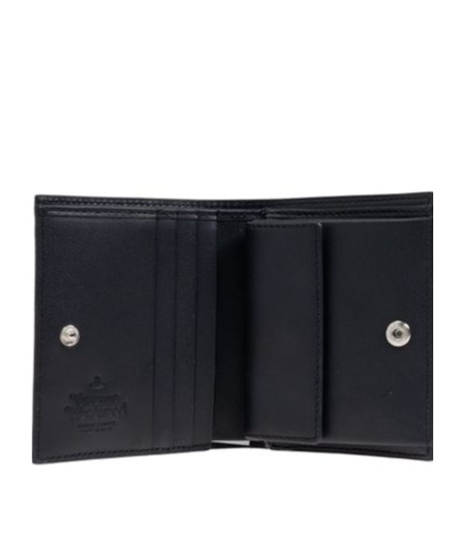 Vivienne Westwood Black Bi-fold Wallet With Logo Orb Black In Black