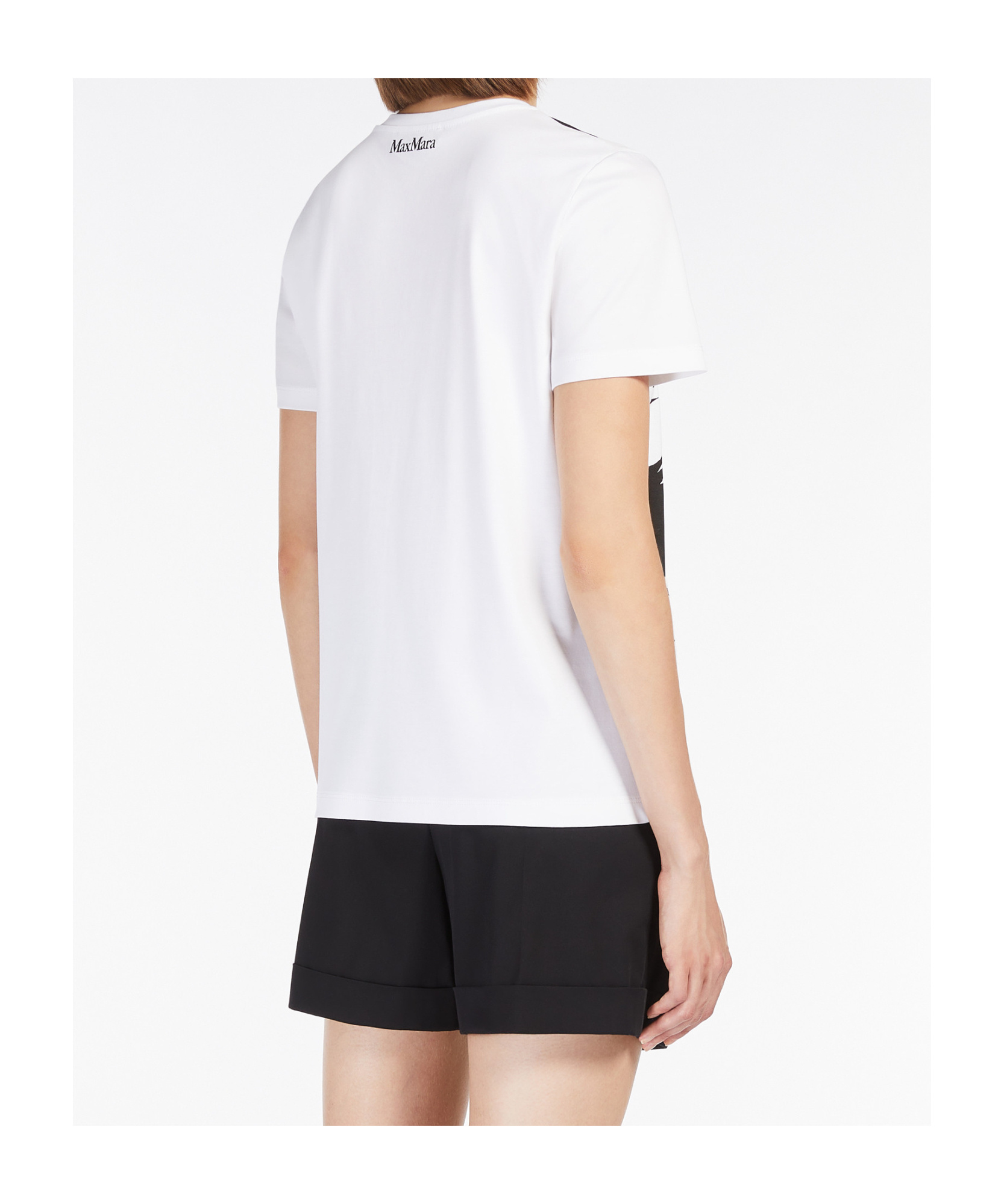 Max Mara Floral Printed Crewneck T-shirt In White