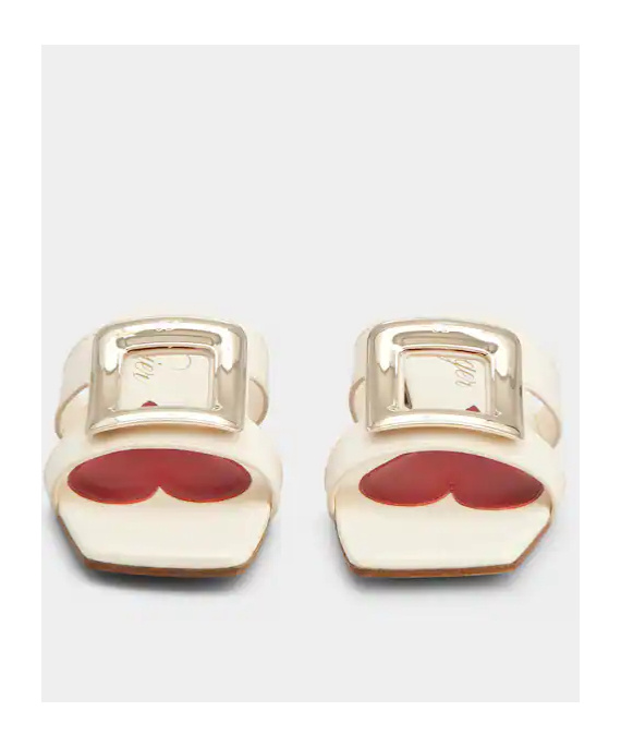 Shop Roger Vivier Slides In Leather In White
