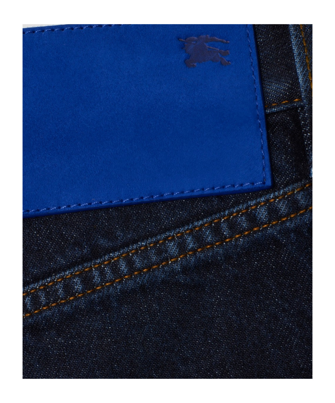 BURBERRY PATCH-DETAIL DENIM SHORTS 