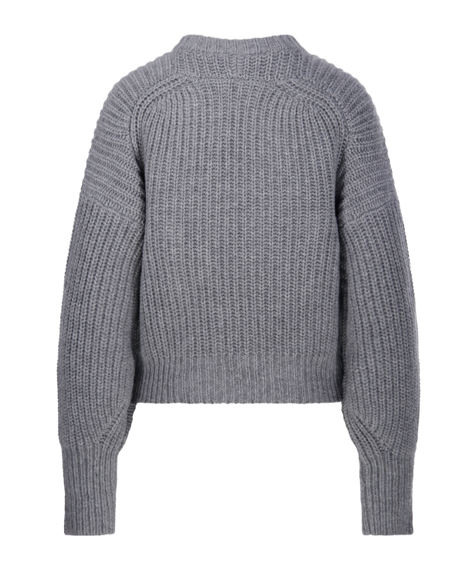 Roberto Collina Button Detailed Knit Sweater In Gray