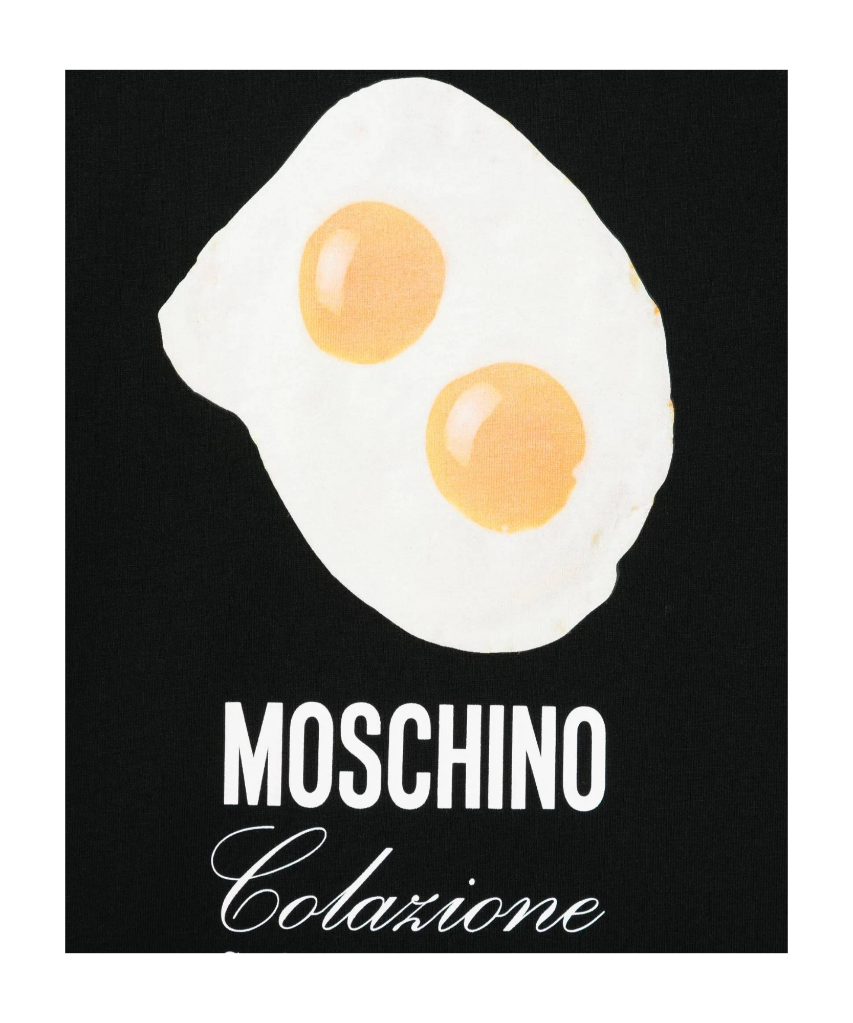 Moschino Egg-print T-shirt In Black