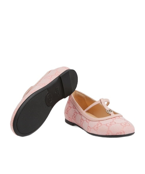 Gucci Double G Ballet Flats In Pink