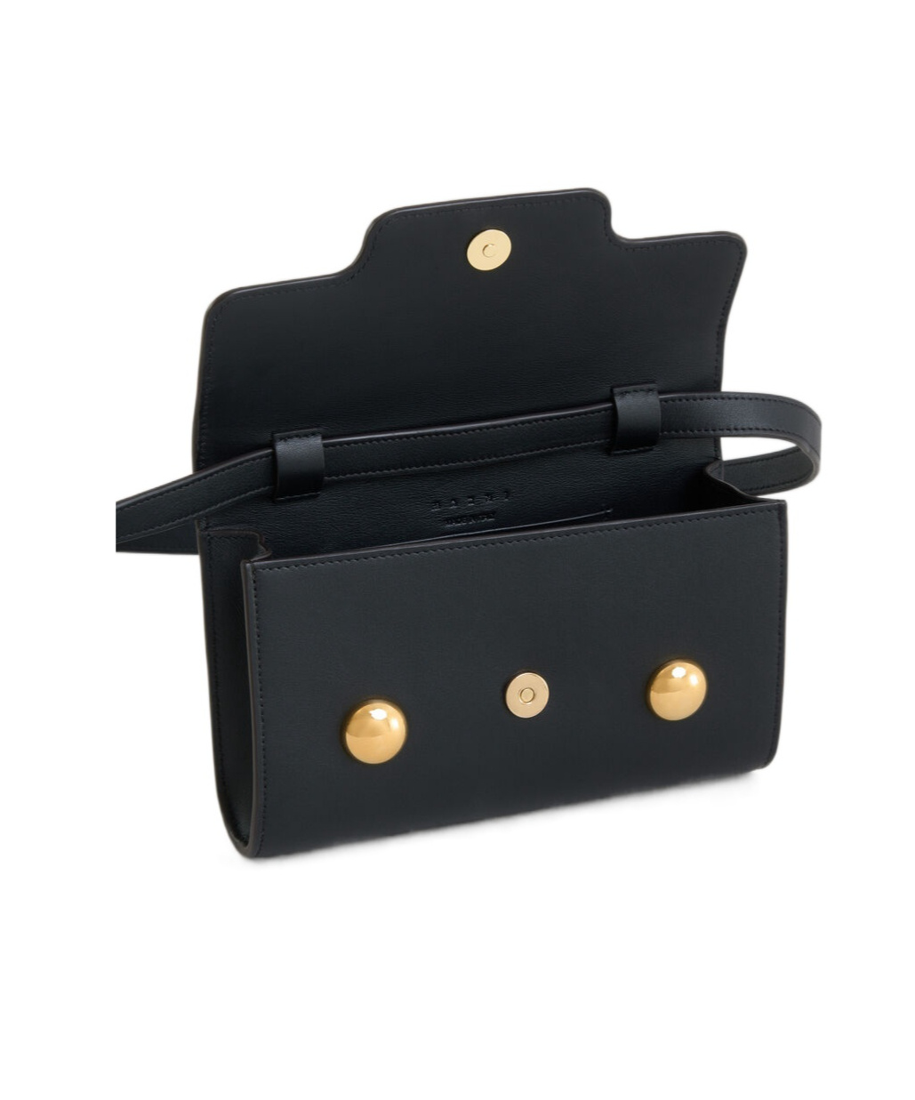 Marni Trunkaroo Flap Pochette Crossbody Bag In Black