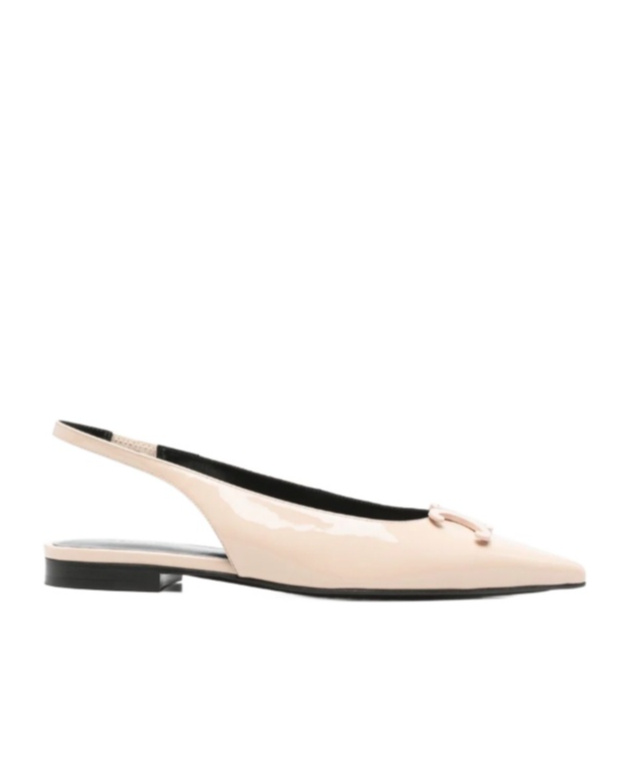 Celine Women Alma Triomphe Slingback Ballerina In Nude
