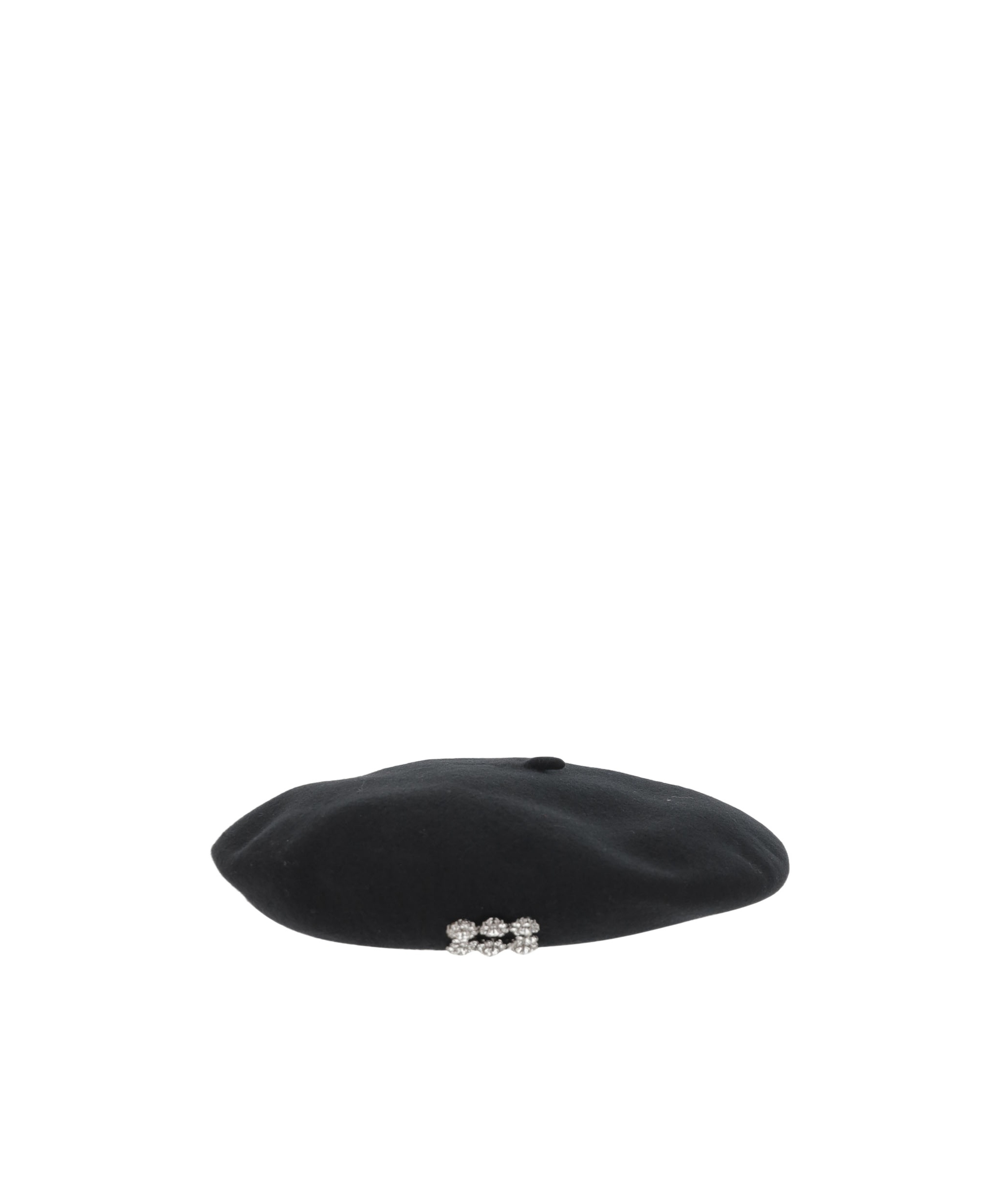 Roger Vivier Hat With Diamonds In Black