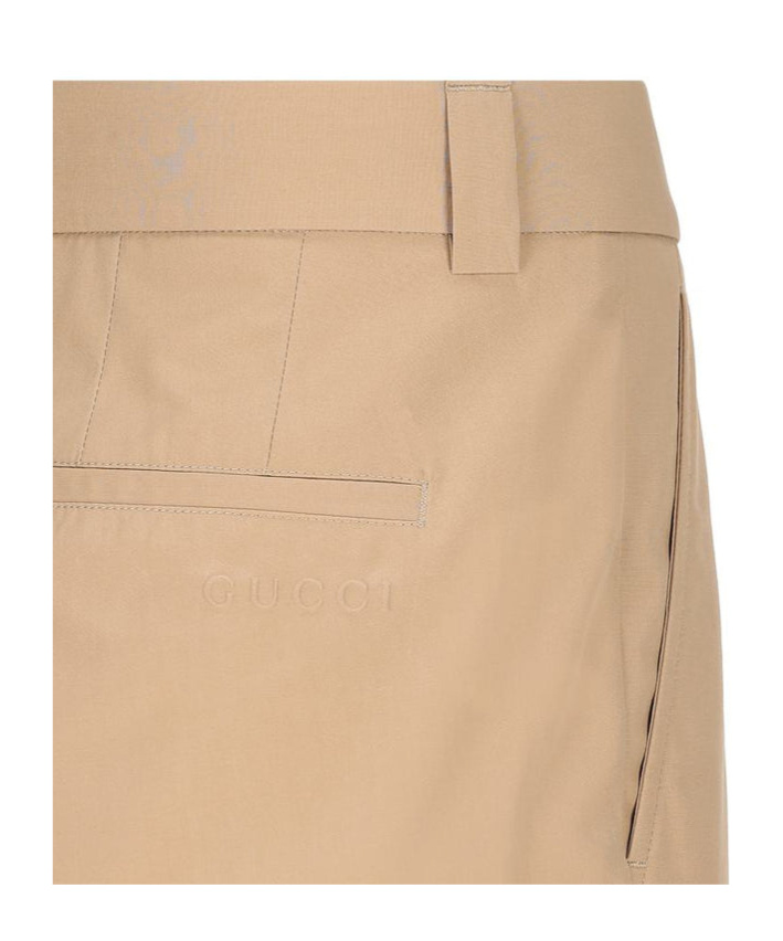Gucci Ribbon Detail Casual Pants In Nude