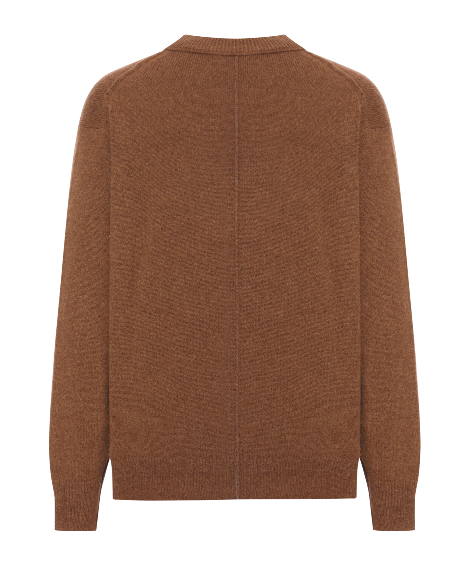 Roberto Collina Wool Cardigan With Contrast Stitching In Brown