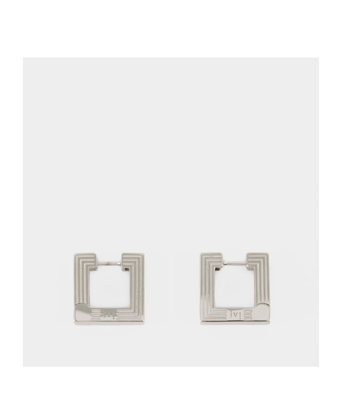 Ivi Logo Earrings In White