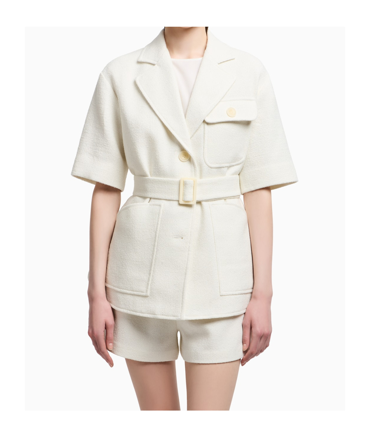 Emporio Armani Lapel Short-sleeved Casual Jacket