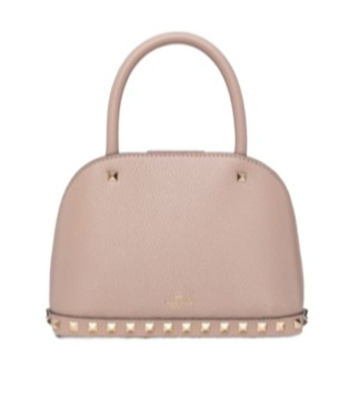 Valentino Garavani Women Small Leather Rockstud Handbag In Nude