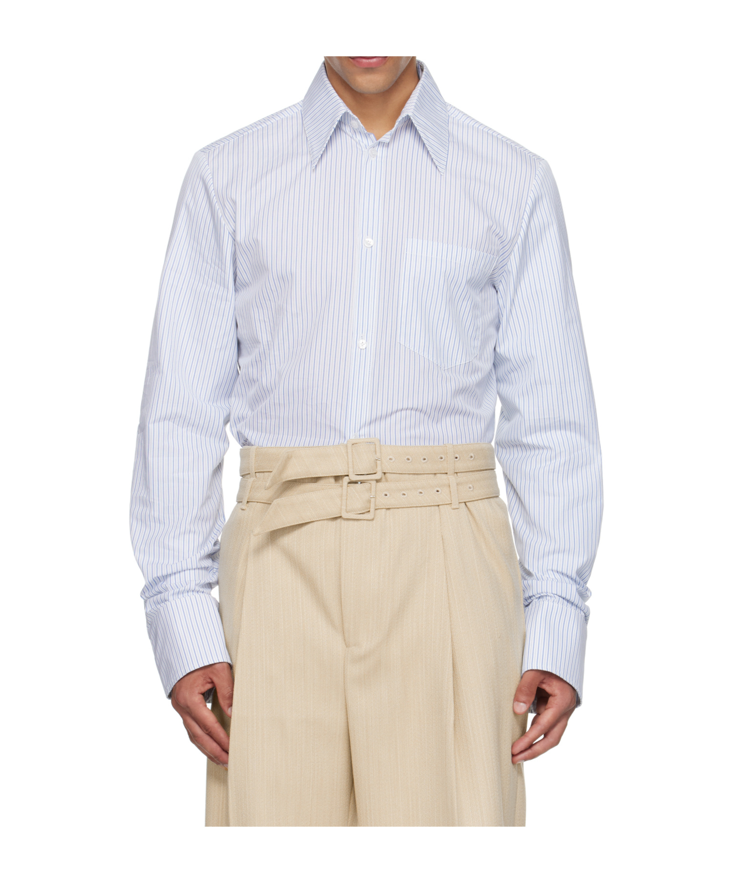 Egonlab Double Sleeves Shirt In White