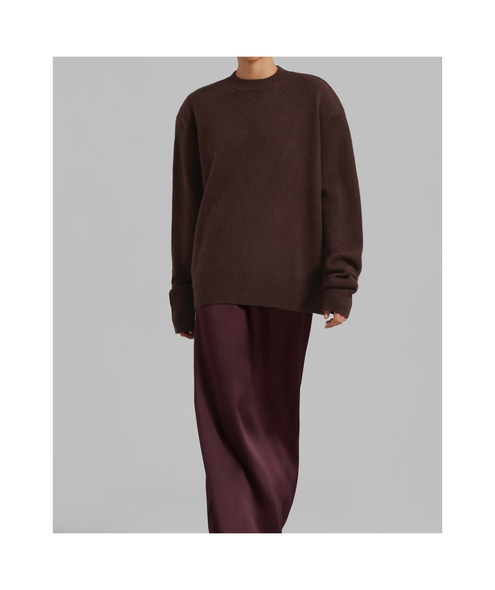 The Frankie Shop Rafaela Padded Knit Sweater - Brown