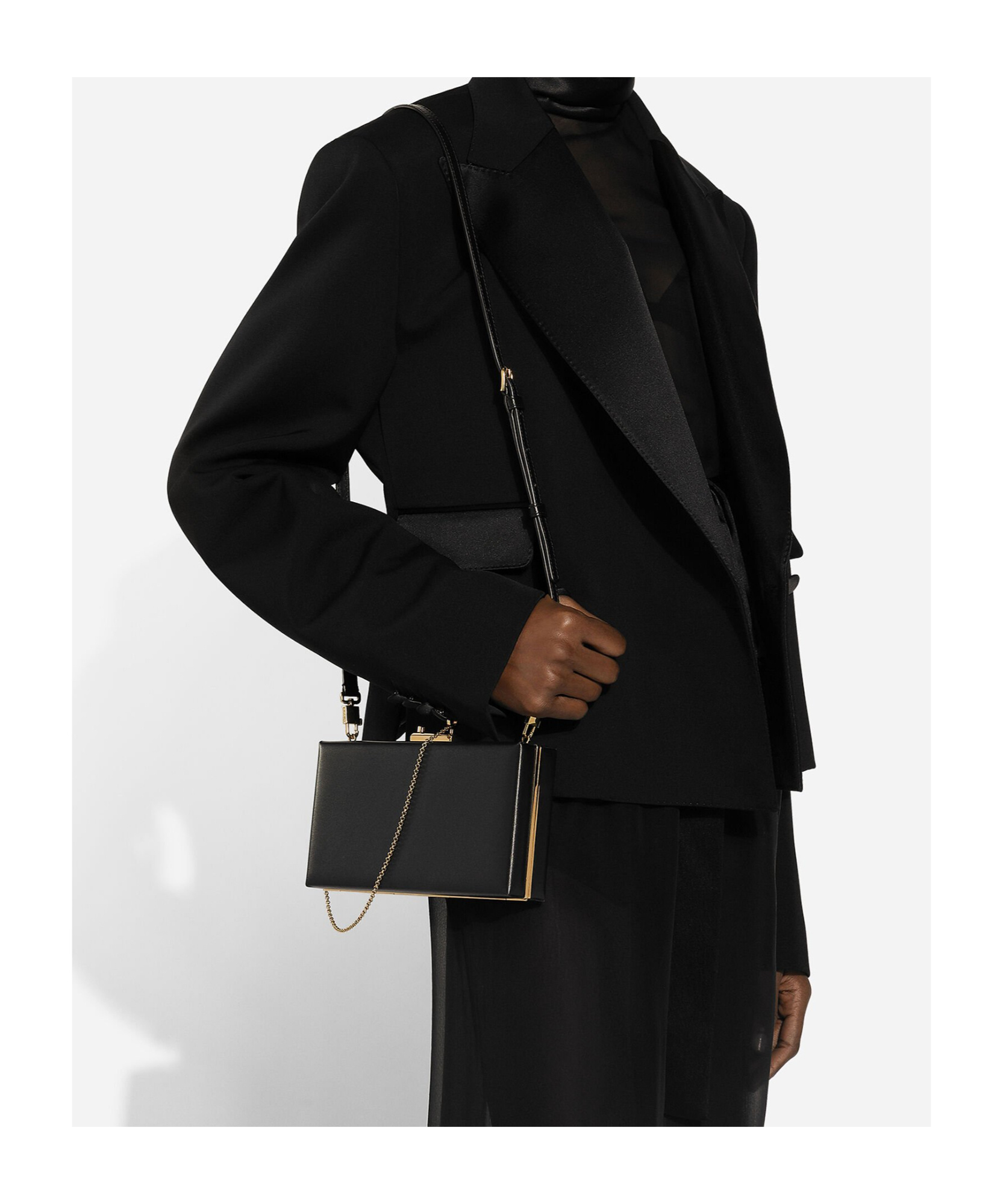 Dolce & Gabbana Elegant Mini Handbag With Distinctive Gold-tone Accents In Black