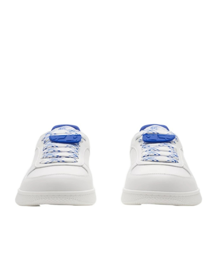 Burberry Terrace Leather Sneakers In White