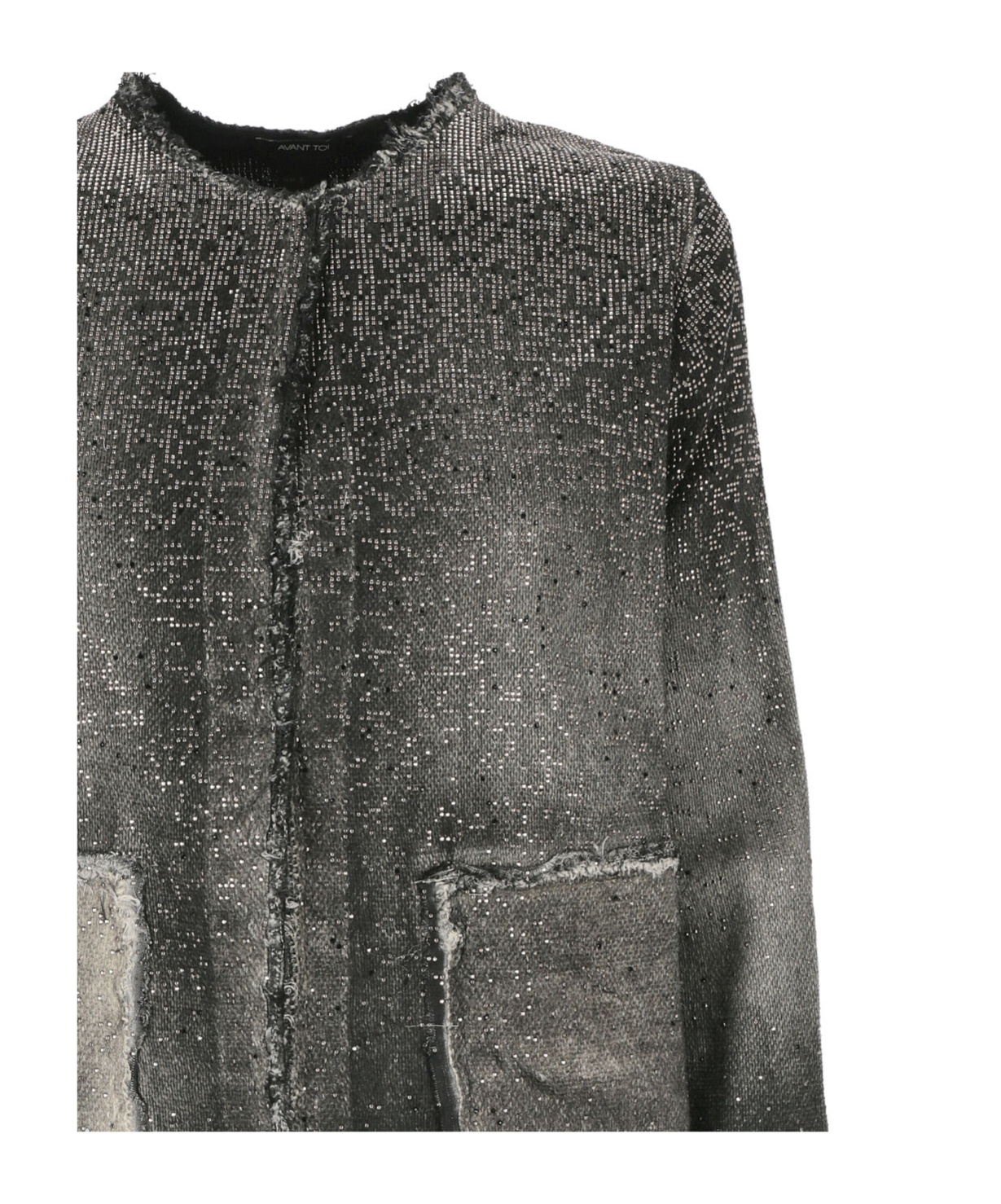 Avant Toi Round-collar Casual Jacket In Black