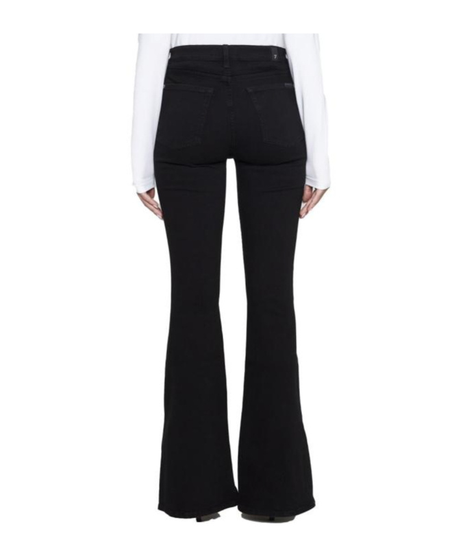 Shop 7 For All Mankind Ali High-rise Flared Jeans In Black