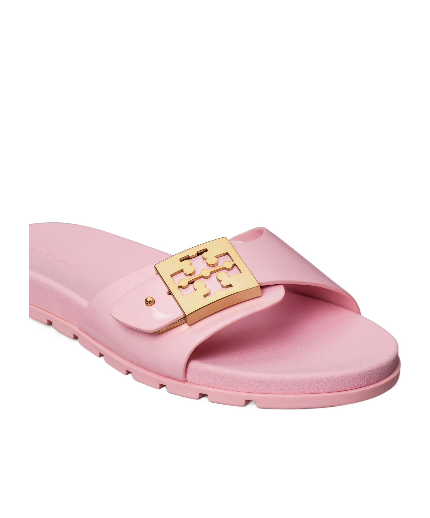 Tory Burch Buckle Slide In Pink