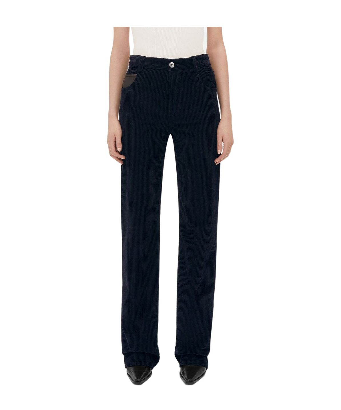 Bottega Veneta Corduroy Trousers In Black