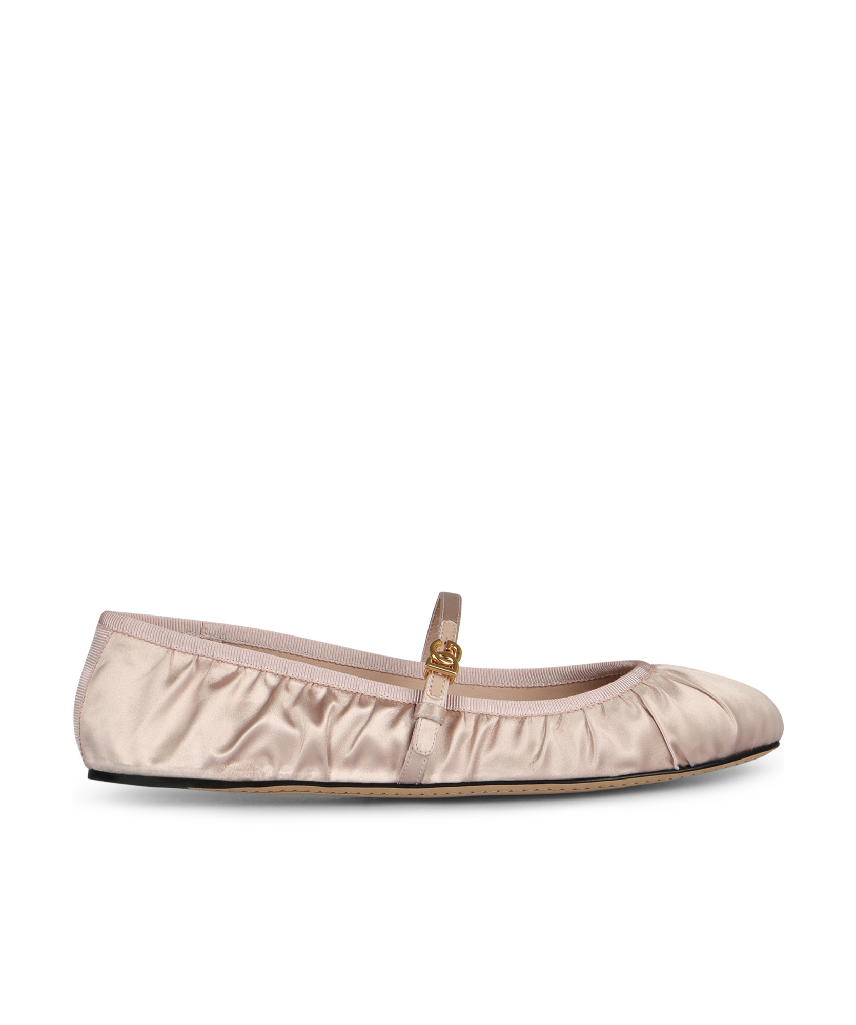 Dolce & Gabbana Satin Ballet Flats In Powder Pink