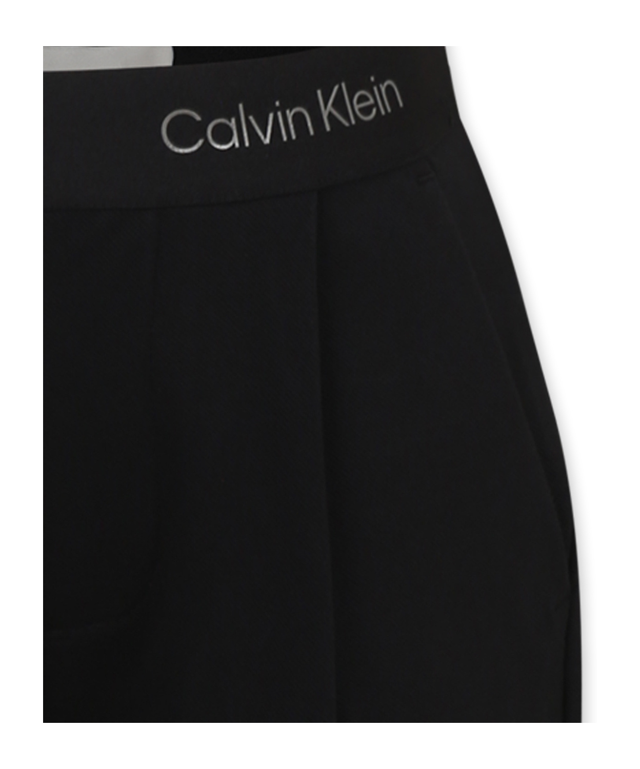 Calvin Klein Elastic Waist Casual Pants In Black