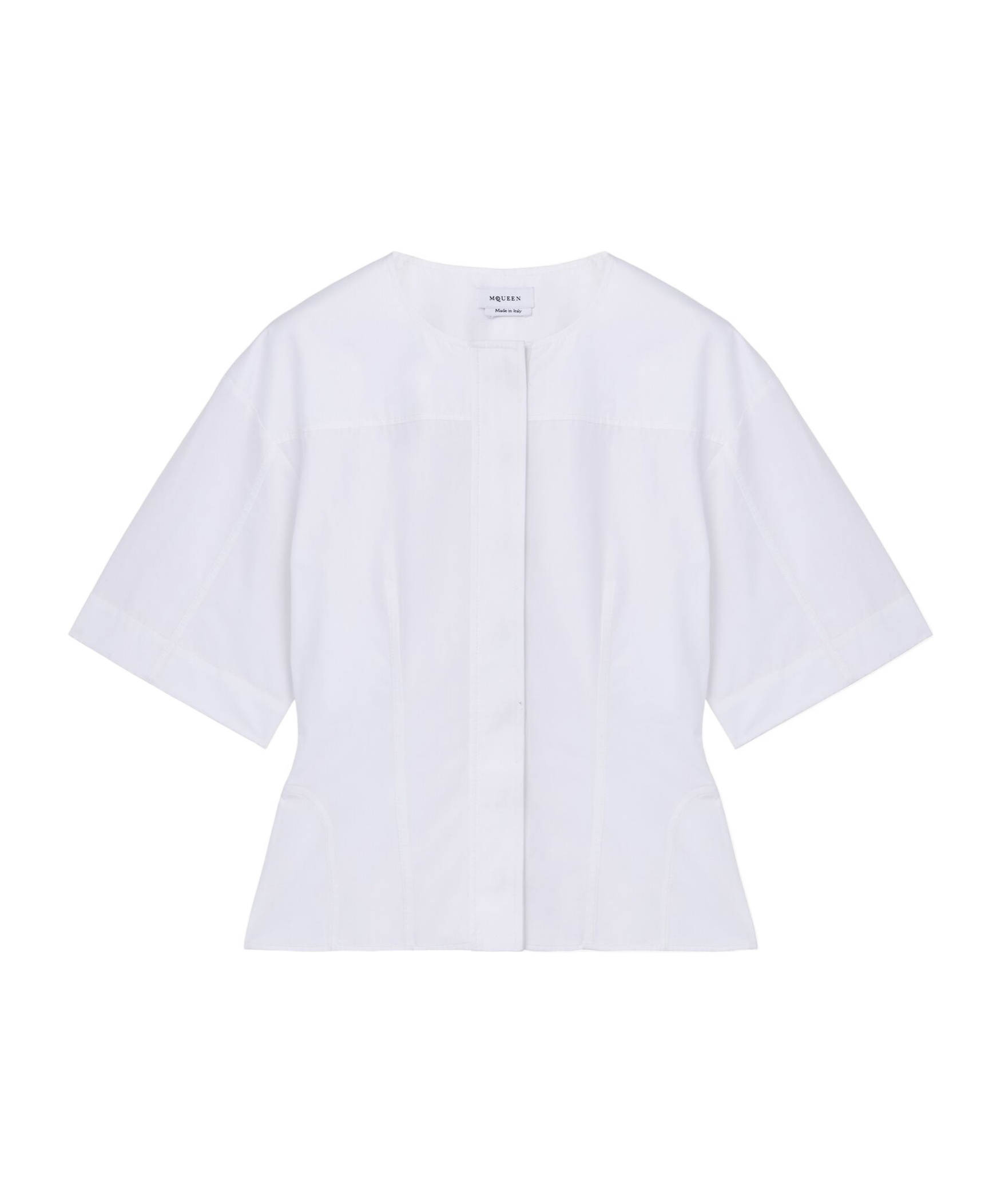 Alexander Mcqueen White Corset Shirt In Poplin Women In White