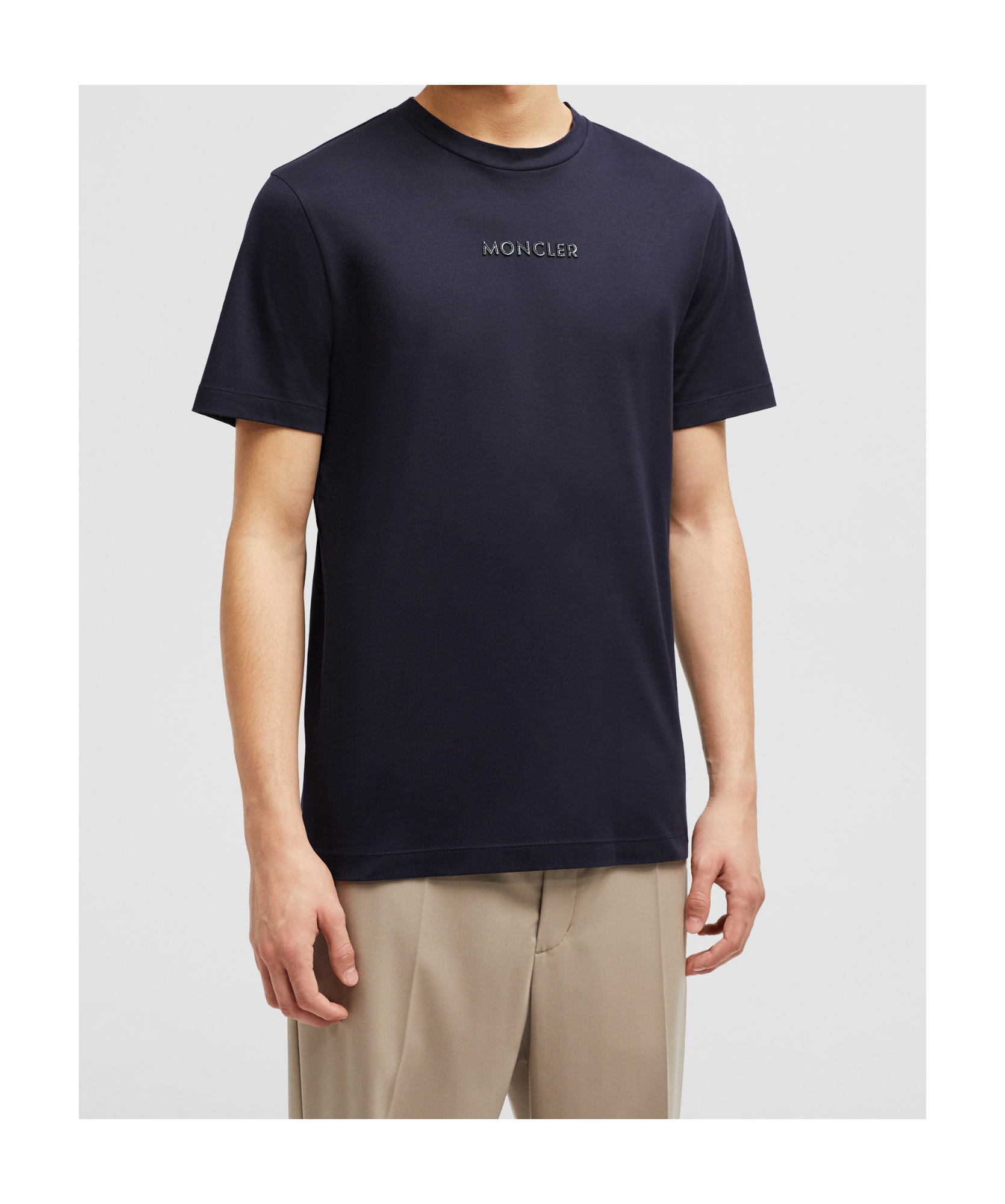 Moncler Patch Logo T-shirt In Blue