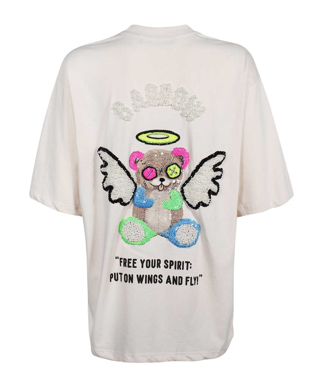 Barrow Angel Appliqué T-shirt In White