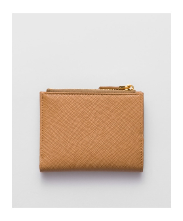 Prada Small Saffiano Leather Wallet In Nude