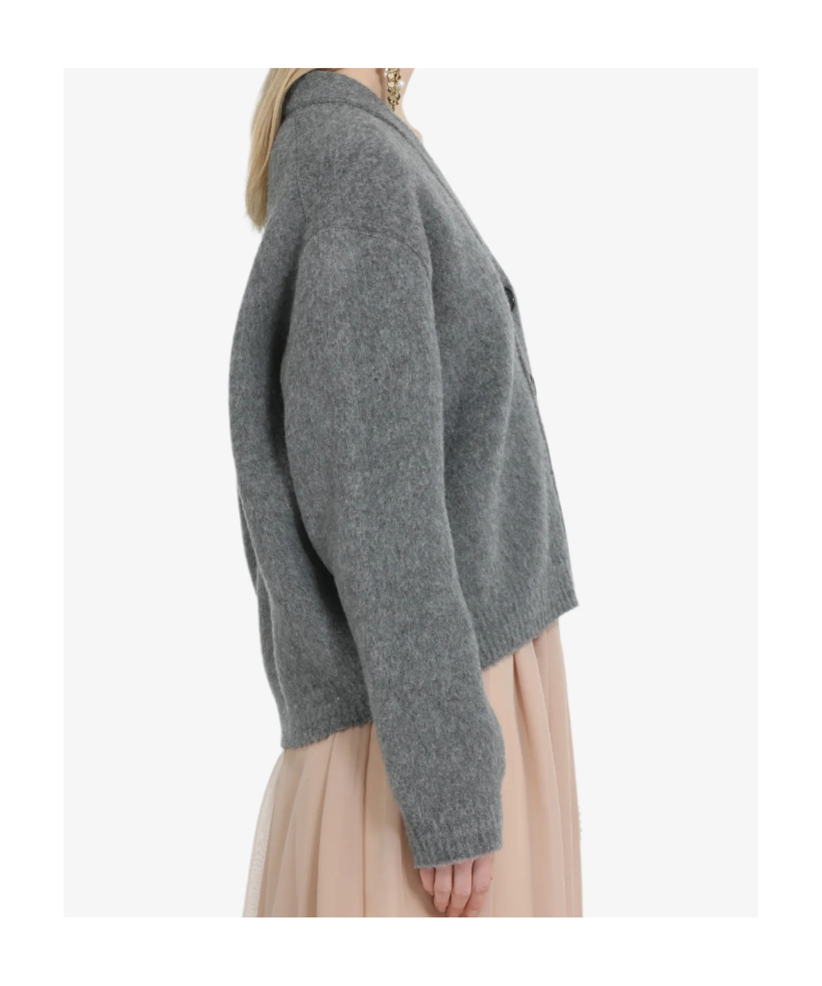 N°21 Button-fastening Cardigan In Gray