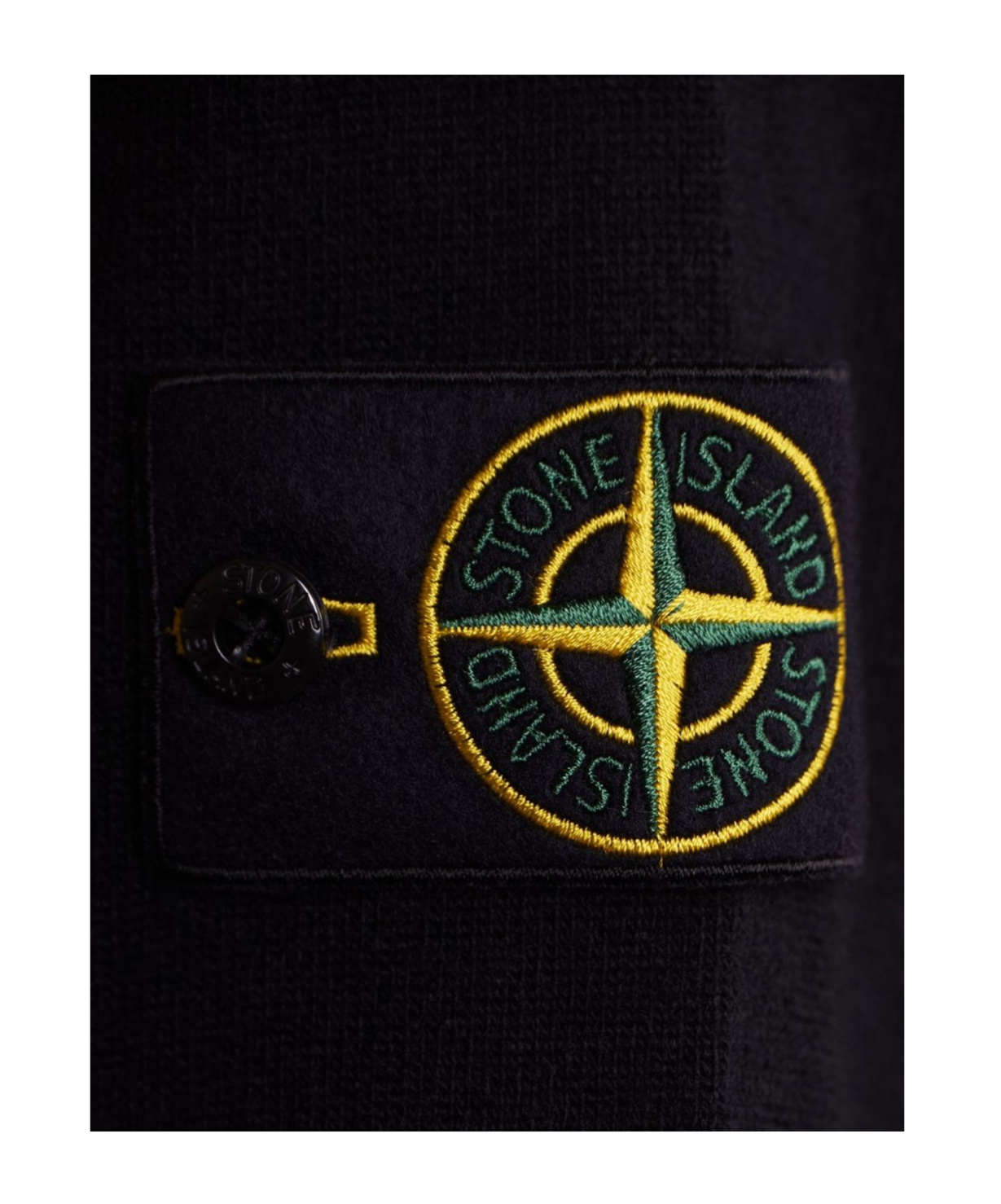 Stone Island Lightweight Wool Crew Neck Sweater With Raglan Sleeves Clothing In Black