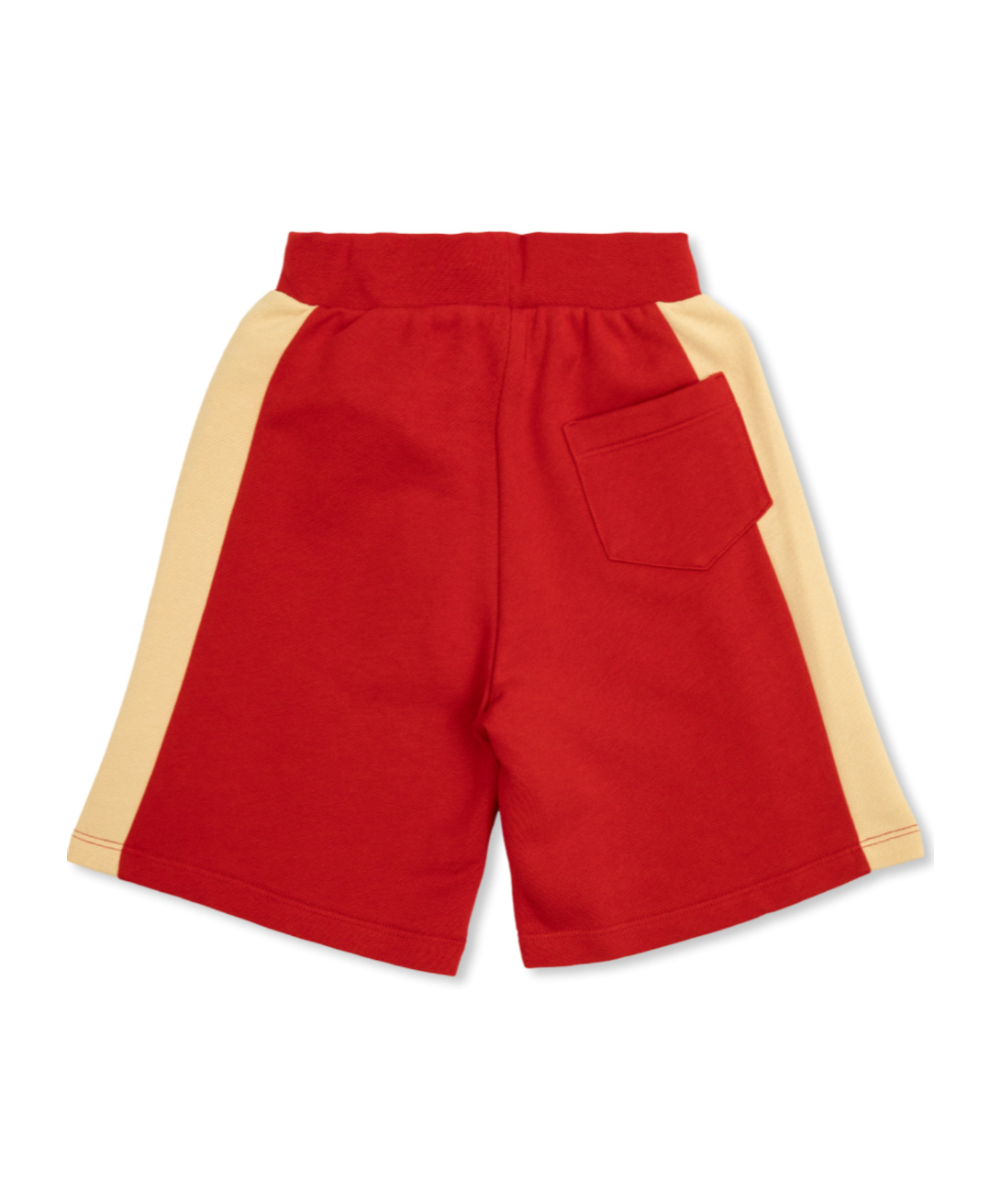 Versace Logo-print Two-tone Cotton Shorts In Red