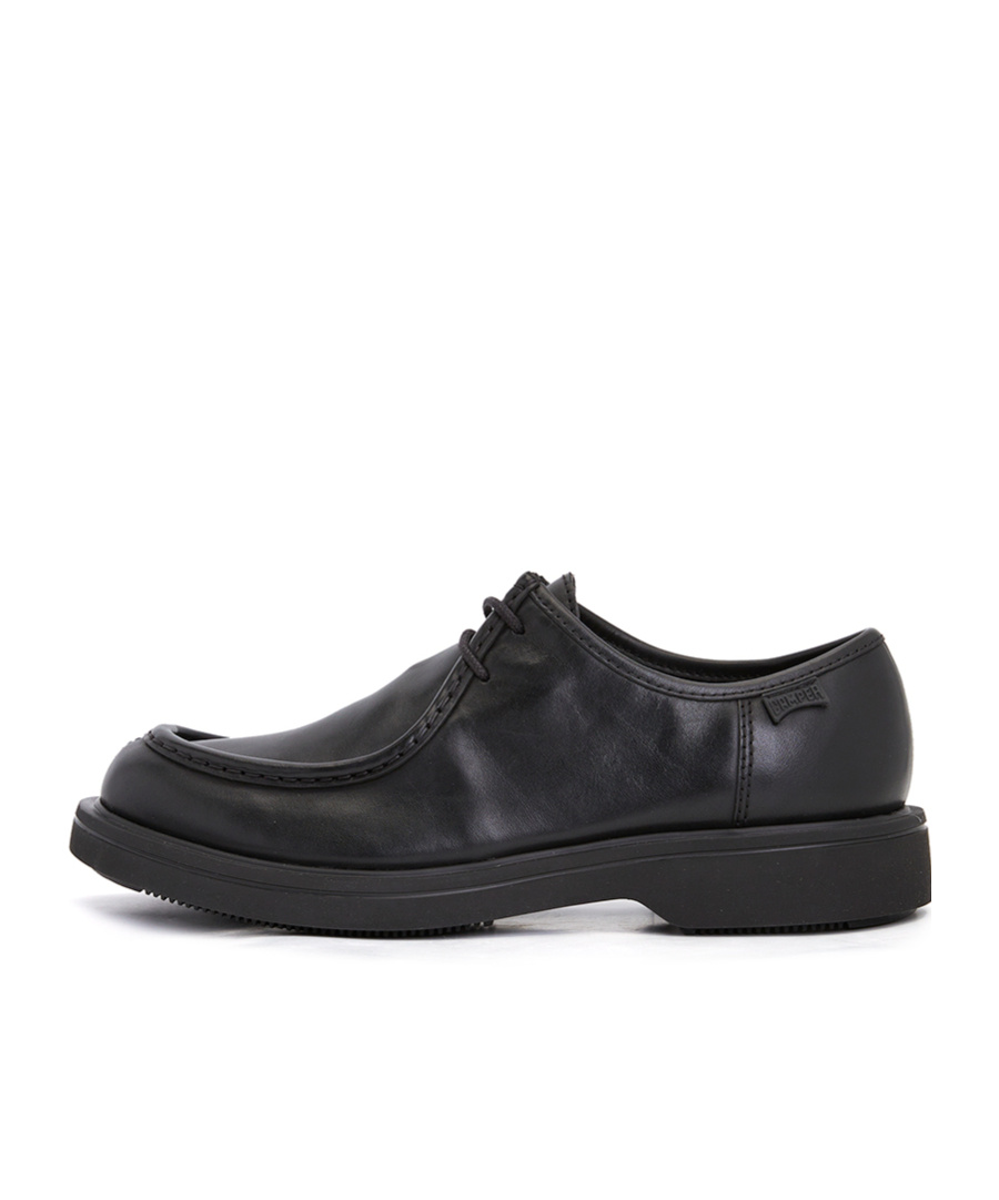 Camper Round Head Loafer Shoes In Black