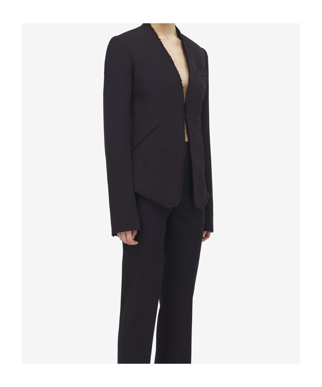 Alexander Mcqueen Wool Canvas Single-breasted Blazer In Black