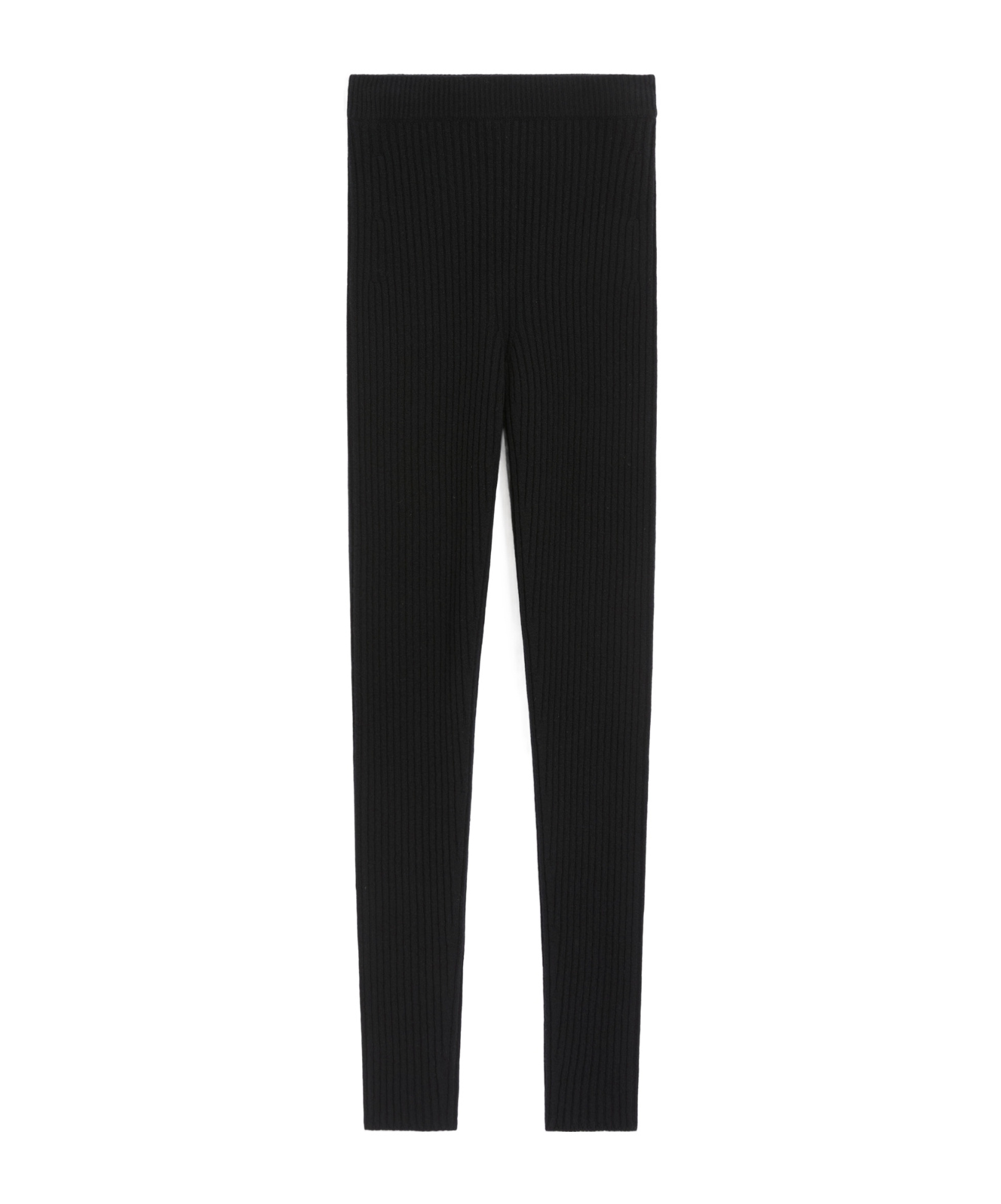 Max Mara Wool And Cashmere Knit Leggings In Black
