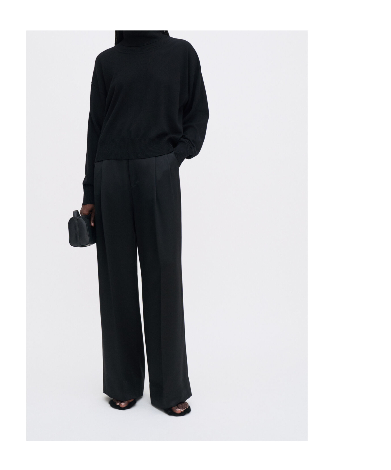 Filippa K Relaxed Turtleneck Sweater In Black