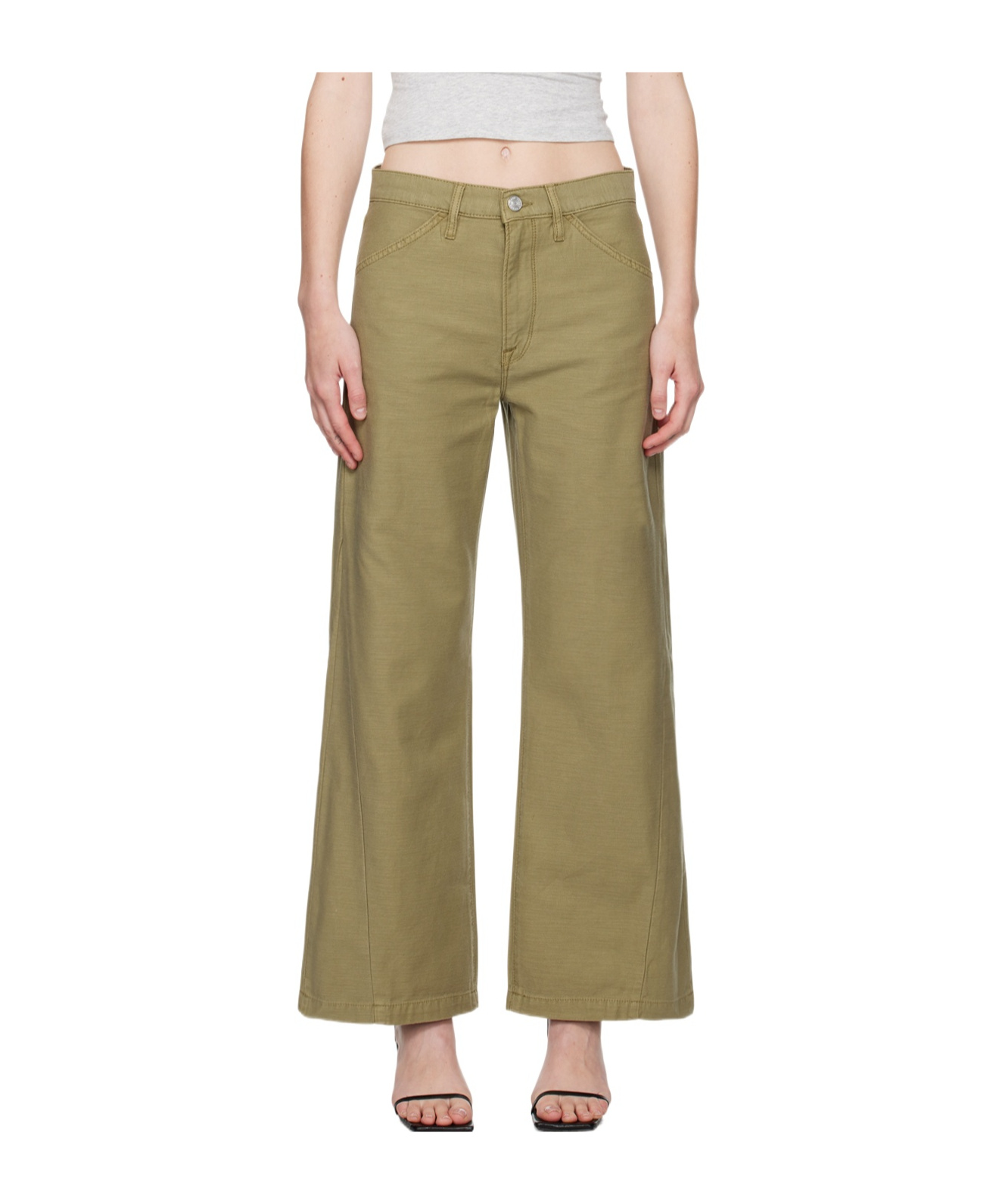 Shop Frame Low-waist Side Pocket Jeans In Brown