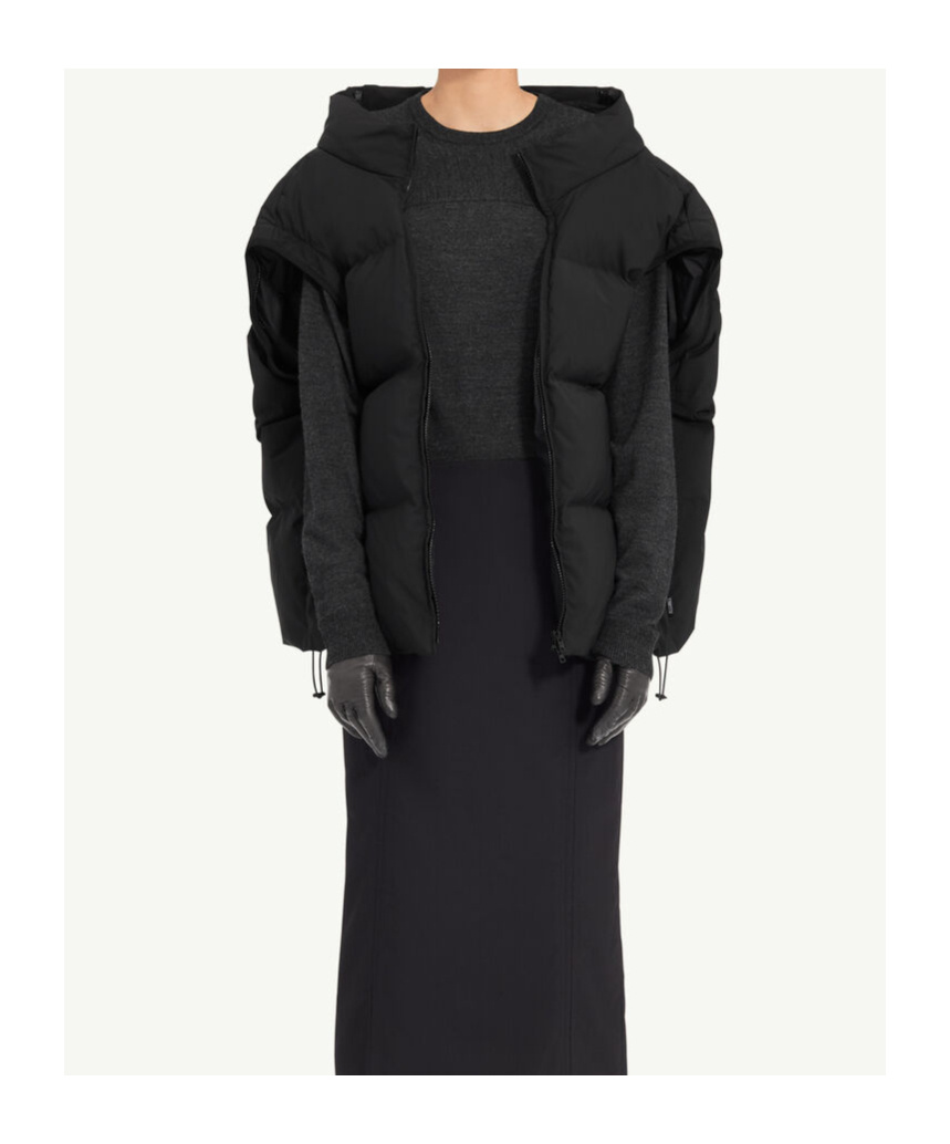 Mm6 Maison Margiela Padded Bomber Jacket In Black